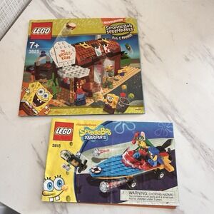 Lego Lot Of 2 Instructions Sponge Bob Square Pants 3815 3825 The Krusty Krab